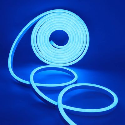 KISUFU 55.8ft/17m Neon LED Strip Light AC110V 2835 LED Neon Rope Light, IP65 Waterproof Dimmable Flexible Silicone Light Strip, 8x16mm LED Neon Light Strip forIndoors, Outdoors Decor(Blue)