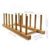 INNERNEED Bamboo Wooden Plate Racks Dish Stand Holder Kitchen Storage Cabinet Organizer for Dish/Plate/Bowl/Cup/Pot Lid/Cutting Board (Pack of 4) view 4