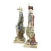 Set 2 Knights Crusaders Soldiers Cast Stone Statue Sculpture view 4