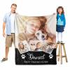 MyPupSocks Customized Photo/Name Collage Blanket - Upload Your Own Photo with Your Pet, Personalized Throw Blanket Gift for Pet Lovers - 60"x80", Made in USA view 3