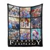 Personalized Family Photo Collage Blanket Customized Throw Blanket for Family's Birthday Upload Your Own Picture, Soft Throws 60"x80" view 1