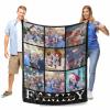Personalized Family Photo Collage Blanket Customized Throw Blanket for Family's Birthday Upload Your Own Picture, Soft Throws 60"x80" view 2