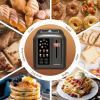 SEEDEEM Toaster 2 Slice, Touch Control Stainless Toaster LCD Display, 50% Faster Heating Speed, 1.4'' Wide Slots, More Timer Functions, Removable Crumb Tray, 1350W, Dark Metallic view 3