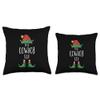 Cowboy Elf Shirt Family Matching Pajamas Group Christmas Elf Throw Pillow view 3