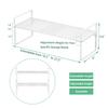 Redrubbit Expandable Cabinet Storage Shelf, Adjustable Height Steel Metal Kitchen Counter Organizers Shelves Spice Rack for Kitchen Pantry Bathroom Cupboard Desk Home Office, White-2 Pack view 3