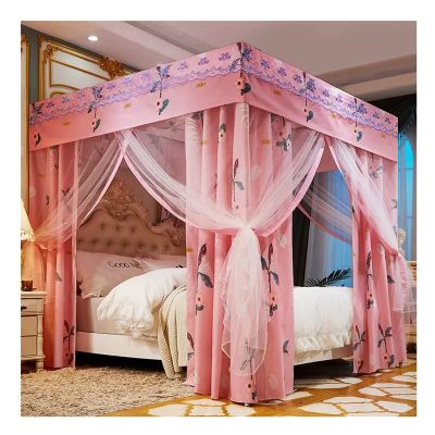 Bed Canopy Luxury Four Season Bed Curtain, Double Layer Bed Canopy is Used for Single Double Bed, Dustproof Shading is Used for Bedroom Decoration, Easy to Assemble (Size : 200x220x200cm)