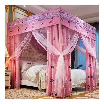 Bed Canopy Double Layer Four Season Bed Curtain, Luxurious Bed Canopy is Used for Bedroom Decoration, for 1.2m/1.5m/1.8m/2m Single Double Bed, Easy to Assemble (Size : 150x200x200cm)