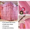 Bed Canopy Double Layer Four Season Bed Curtain, Luxurious Bed Canopy is Used for Bedroom Decoration, for 1.2m/1.5m/1.8m/2m Single Double Bed, Easy to Assemble (Size : 150x200x200cm) view 3