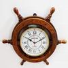 Antique Marine 18" Wooden Ship Wheel Clock Nautical Wall Clock Home Decor view 1