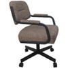 Tobias Designs Inc. Swivel Metal Caster Dining Chair M-110 - Checkered - Grey view 3