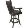 Tobias Designs Inc. Coco Swivel Extra Tall 34" Wood Bar Stool with Arms view 3