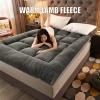 Mattress Japanese Futon Mattress for Adults Extra Thick Tatami Floor Mat Roll Up Folding Soft Portable Sleeping Pad Student Dormitory Camping Couch Bed Cushion,Brown,Calking view 2