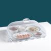 Table Food Lids, Metal Dessert Protective Lids with Handles, Multifunctional Food Cover Drain Basket Fruit Basket for Home Restaurant Canteen(Size:47 * 34.5cm,Color:B) view 1