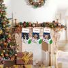 MALIIHONG Joy to The Wrold Dog Christmas Stocking Funny Australian Shepherd Dog Snowman Snowflake Custom Name Candy Gift Bags Fireplace Holiday Hanging Decor Stocking 14.4" view 4