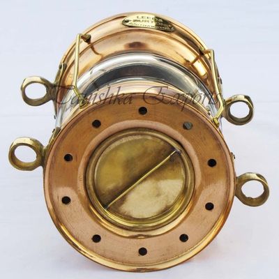 Tanishka Exports Nautical Anchor Oil Lamp Decorative Hanging Lamp Vintage Style Lantern Brass & Copper Lantern