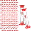 200 Pcs Sand Timer 1 Minute Sand Timer in Bulk Acrylic Covered Hourglass Timer Red Sand Clock for Classroom Kitchen Preschool Teacher Home Supplies, 3.35 x 0.98 x 0.98 Inches view 1