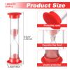 200 Pcs Sand Timer 1 Minute Sand Timer in Bulk Acrylic Covered Hourglass Timer Red Sand Clock for Classroom Kitchen Preschool Teacher Home Supplies, 3.35 x 0.98 x 0.98 Inches view 2