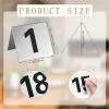 Amyhill 25 Pcs Metal Table Numbers Aluminum Restaurant Table Tent 1-25 Stackable Place Cards for Food Service Cafes Bars Wedding Reception Gatherings, 2.36 x 2.17 Inches view 2