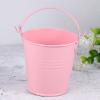 Abaodam Pink Mini Tinplate Flower Bucket Set of 5 with Handle view 3