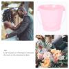 Abaodam Pink Mini Tinplate Flower Bucket Set of 5 with Handle view 4