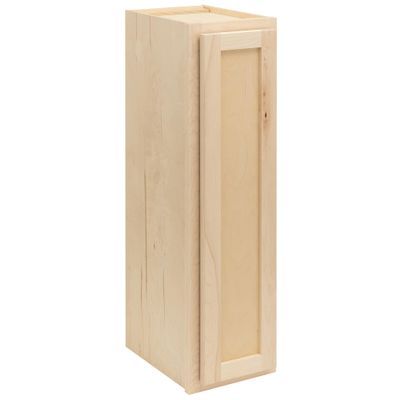 Quicklock RTA (Ready-to-Assemble) 30" Tall Wall Kitchen Cabinets - Shaker Style | 100% Hardwood | Made in America | Soft Close Hardware (Raw Maple, 12" D x 9" W x 30" H)