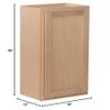 Quicklock RTA (Ready-to-Assemble) 30" Tall Wall Kitchen Cabinets - Shaker Style | 100% Hardwood | Made in America | Soft Close Hardware (Raw Maple, 12" D x 18" W x 30" H) view 2