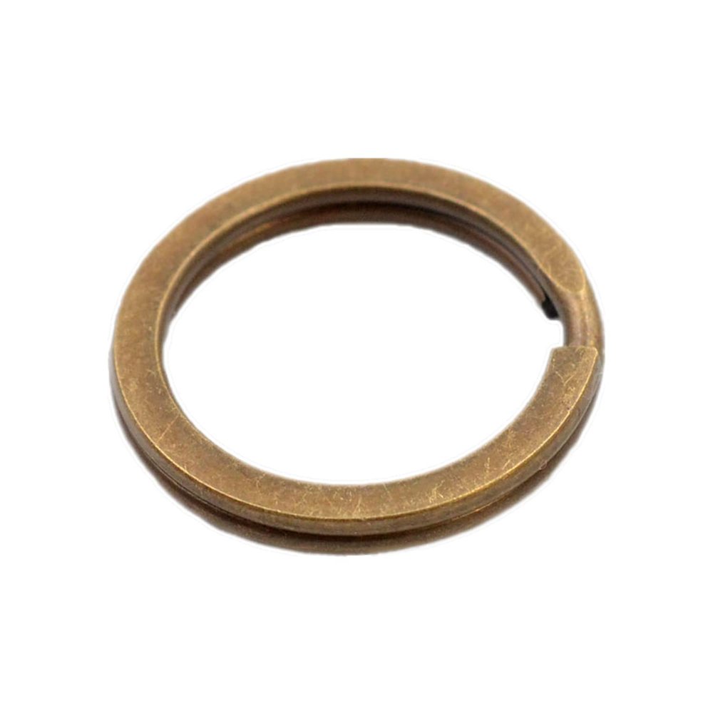TAOYATAO Vintage brass key ring Brass ring Handcrafted leather accessories DIY Brass ornaments (1 pc 28mm)