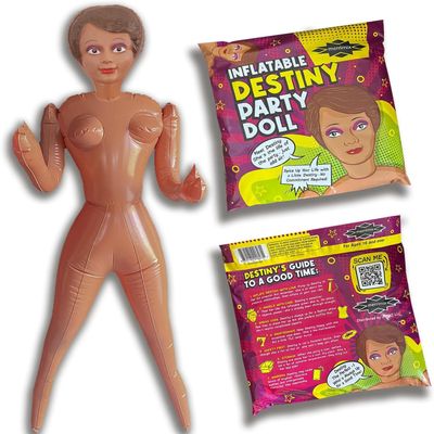 merrimix | 59" Inflatable Blow Up Doll Gag Gifts for Men Women Bachelor Bachelorette Party Favors and Decorations | Funny Surprise Gift for Adults (Destiny)
