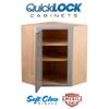 Quicklock RTA (Ready-to-Assemble) 30" Tall Wall Kitchen Cabinets - Shaker Style | 100% Hardwood | Made in America | Soft Close Hardware (Magnetic Gray, 12" D x 24" W x 30" H Corner) view 3