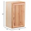 Quicklock RTA (Ready-to-Assemble) 30" Tall Wall Kitchen Cabinets - Shaker Style | 100% Hardwood | Made in America | Soft Close Hardware (Rustic Hickory, 12" D x 18" W x 30" H) view 2