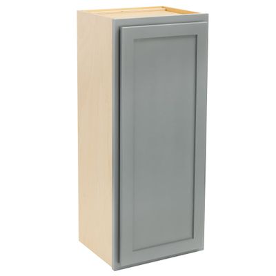 Quicklock RTA (Ready-to-Assemble) 30" Tall Wall Kitchen Cabinets - Shaker Style | 100% Hardwood | Made in America | Soft Close Hardware (Magnetic Gray, 12" D x 15" W x 30" H)