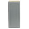 Quicklock RTA (Ready-to-Assemble) 30" Tall Wall Kitchen Cabinets - Shaker Style | 100% Hardwood | Made in America | Soft Close Hardware (Magnetic Gray, 12" D x 15" W x 30" H) view 2