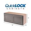 Quicklock RTA (Ready-to-Assemble) 30" Tall Wall Kitchen Cabinets - Shaker Style | 100% Hardwood | Made in America | Soft Close Hardware (Magnetic Grey, 12" D x 30" W x 12" H) view 3