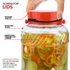 1 Gallon Glass Jar With Lid (2 Pack) 128 oz Large Mason Jars Wide Mouth for Sun Tea, Big Kombucha Jugs for Fermentation, Kimchi Container, Cabbage, Tomatoes, Pickles, Hot Peppers, Duck Eggs view 4