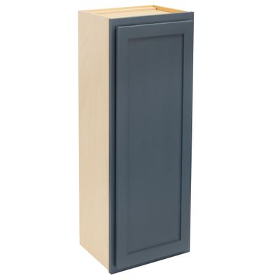 Quicklock RTA (Ready-to-Assemble) 30" Tall Wall Kitchen Cabinets - Shaker Style | 100% Hardwood | Made in America | Soft Close Hardware (Needlepoint Navy, 12" D x 12" W x 30" H)