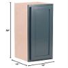 Quicklock RTA (Ready-to-Assemble) 30" Tall Wall Kitchen Cabinets - Shaker Style | 100% Hardwood | Made in America | Soft Close Hardware (Needlepoint Navy, 12" D x 12" W x 30" H) view 2