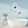 4 Pieces Bathroom Large Wall Plaque Decor Bathroom Wooden Art Wall Decor for Bathroom Laundry Washroom Hanging Sign for Home Spa Bathroom Decor view 4
