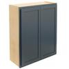 Quicklock RTA (Ready-to-Assemble) 30" Tall Wall Kitchen Cabinets - Shaker Style | 100% Hardwood | Made in America | Soft Close Hardware (Needlepoint Navy, 12''D x 36''W x 30''H) view 1