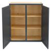 Quicklock RTA (Ready-to-Assemble) 30" Tall Wall Kitchen Cabinets - Shaker Style | 100% Hardwood | Made in America | Soft Close Hardware (Needlepoint Navy, 12''D x 36''W x 30''H) view 4