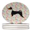Basenji Merry Christmas Large Sandstone Coasters Pack of 4 view 1