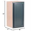 Quicklock RTA (Ready-to-Assemble) 30" Tall Wall Kitchen Cabinets - Shaker Style | 100% Hardwood | Made in America | Soft Close Hardware (Needlepoint Navy, 12" D x 18" W x 30" H) view 2