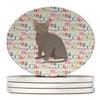 Malayan Cat Christmas Large Sandstone Coasters Pack of 4 view 1
