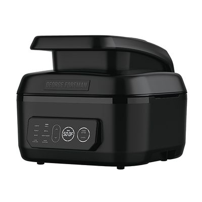 George Foreman Beyond Grill 7-in-1 Electric Indoor Grill with Air Fry Technology, MCAFD800D, Black, Large