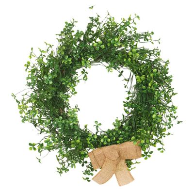 Abaodam Ribbon Beautiful Rattan Leaf Supplies Decoration Four for Window Artificial Clover Farmhouse Shamrock Indoor Natural Garland Green Linen Hanging Wedding Decor Restaurant Vines