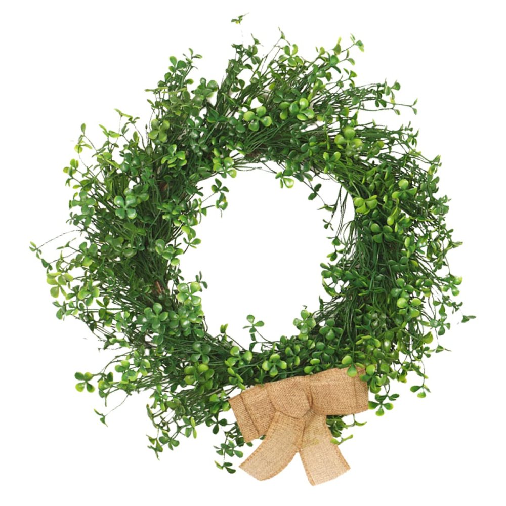 Abaodam Ribbon Beautiful Rattan Leaf Supplies Decoration Four for Window Artificial Clover Farmhouse Shamrock Indoor Natural Garland Green Linen Hanging Wedding Decor Restaurant Vines