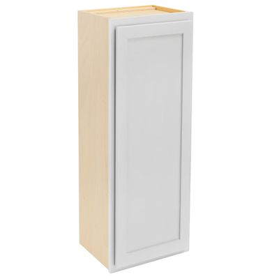 Quicklock RTA (Ready-to-Assemble) 30" Tall Wall Kitchen Cabinets - Shaker Style | 100% Hardwood | Made in America | Soft Close Hardware (Pure White, 12" D x 12" W x 30" H)