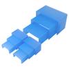 cBox CuteBox 9 Piece Frosted Blue Acrylic Riser Set for Collectibles, Figures, Figurines, Jewelry Display, Baked Goods, Retail Use, Merchandise, Storage, Organization view 1