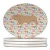 Charolais Cow Christmas Large Sandstone Coasters Pack of 4 view 1