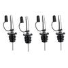 12 Pack Stainless Steel Liquor Bottle Pourers with Siamese Rubber Dust Caps bottle spout and Liquor Pourers view 1