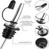 12 Pack Stainless Steel Liquor Bottle Pourers with Siamese Rubber Dust Caps bottle spout and Liquor Pourers view 3